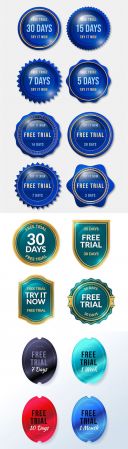 30+ Free Trial Labels Vector Templates Collection