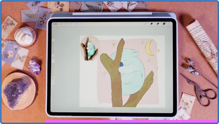 Skillshare   How to Draw Cute Gouache Animals in Procreate   Illustrating with Tex...