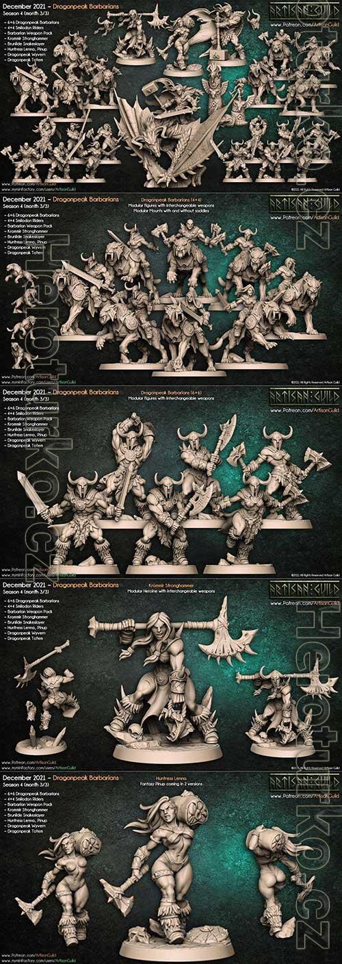 3D Print Models Artisan Guild - Dragonpeak Barbarians