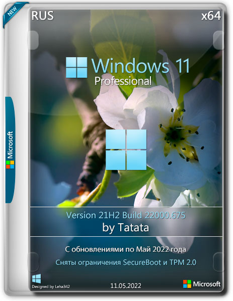 Windows 11 Professional 22000.675 x64 by Tatata (RUS/2022)