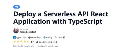 Egghead – Deploy a Serverless API React Application with TypeScript