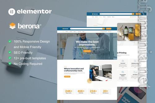 Berona - Printing & Design Service Elementor Template Kit 37731571
