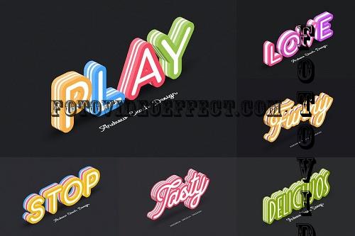 Colorful Isometric Text Effects