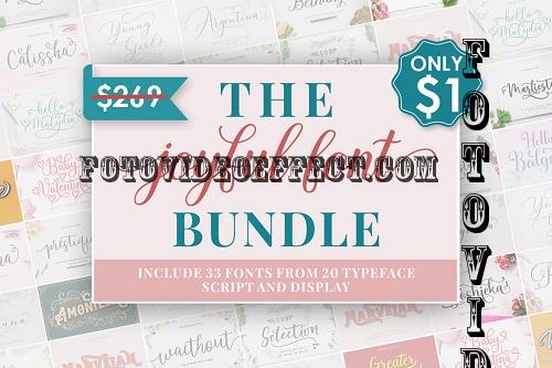 The Joyful Font Bundle - 20 Premium Fonts