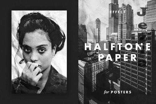Halftone Paper Effect for Posters - 7205397