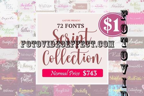 The Script Collection Bundle - 55 Premium Fonts