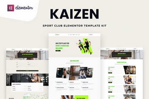 Kaizen - Sport Club Elementor Template Kit 37204984