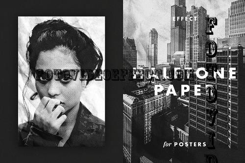 Halftone Paper Effect for Posters - 7205397