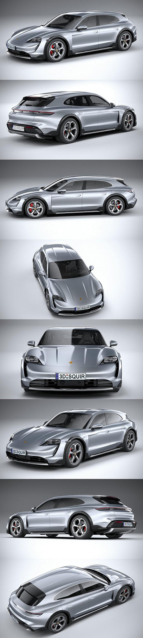 3D Models Porsche Taycan 4S Cross Turismo 2021 3D Model