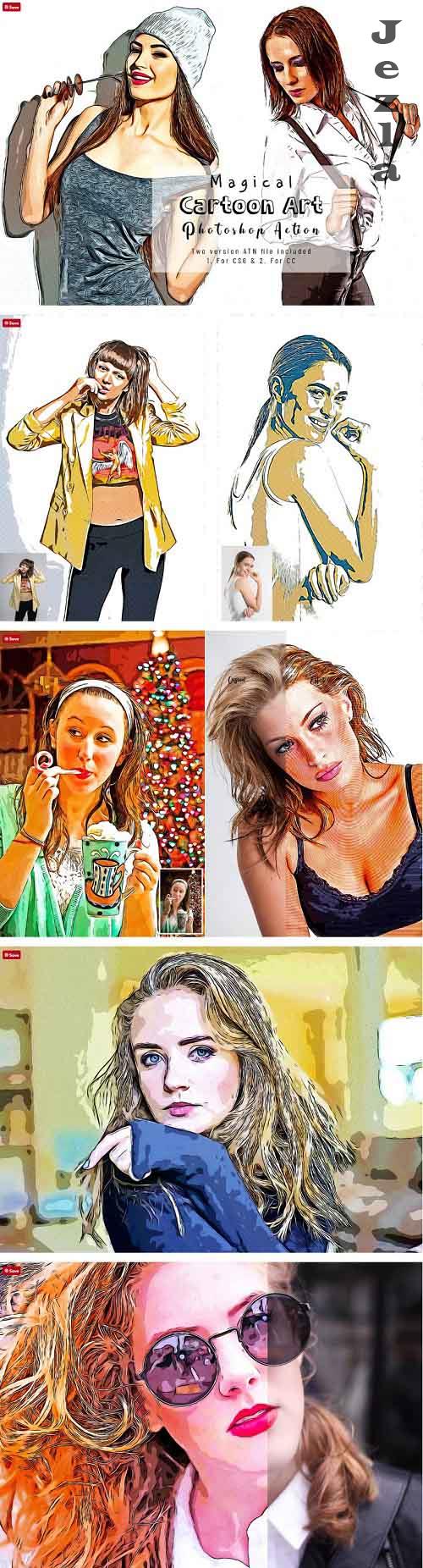 Magical Cartoon Art Photoshop Action - 7206967