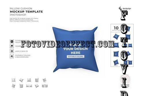 Pillow Cushion 3D Mockup Template Bundle - 1934324