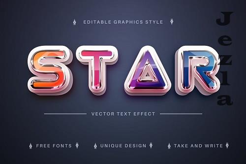 Star Rainbow - Editable Text Effect - 7192958