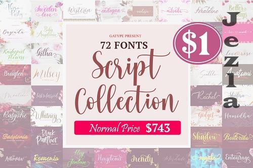 The Script Collection Bundle - 55 Premium Fonts