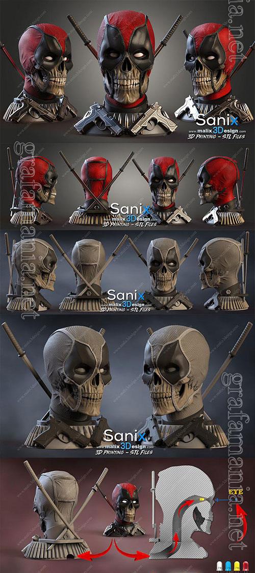 3D Print Models Deadpool Bust - Halloween Version