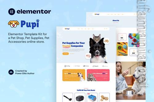 Pupi - Pet Shop & Pet Supplies Elementor Template Kit 37317634