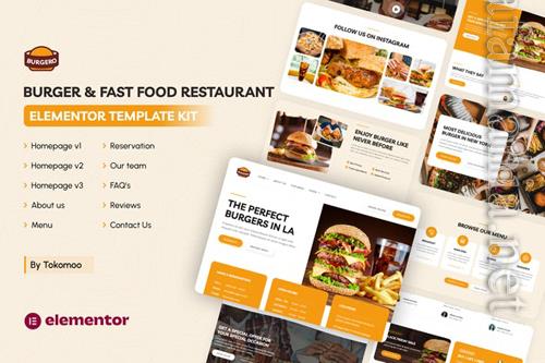 Burgero Burger & Fast Food Restaurant Elementor Template Kit 37232663