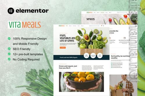 Vitameals - Fruits & Vegetables Store Elementor Template Kit 37175722