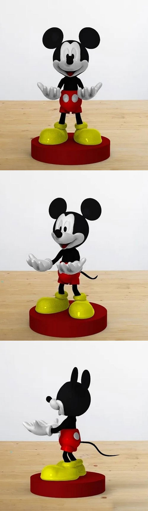 3D Print Model Smartphone Stand Mickey Mouse