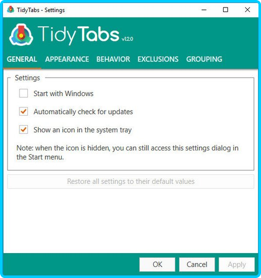 TidyTabs Professional 1.18.3 Da28db575121de4d8adfe3001868d557