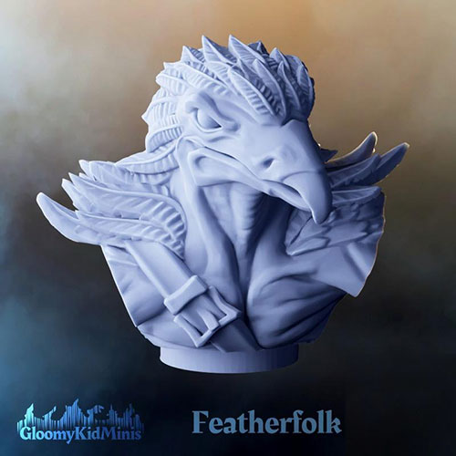 3D Print Model Featherfolk Bust