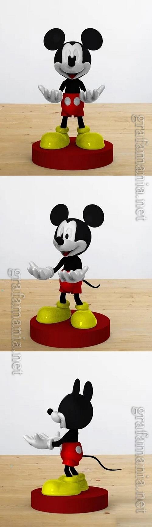 3D Print Model Smartphone Stand Mickey Mouse