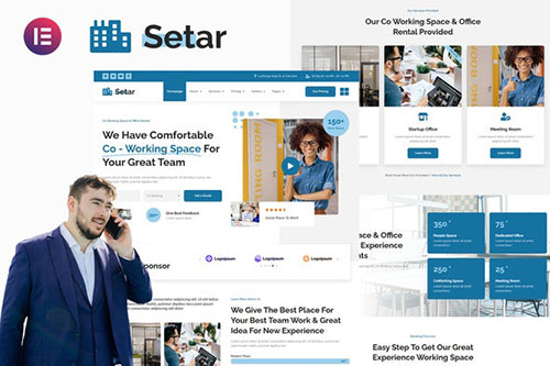 Themeforest Setar - Coworking Space & Startup Office Elementor Template Kit 37736247