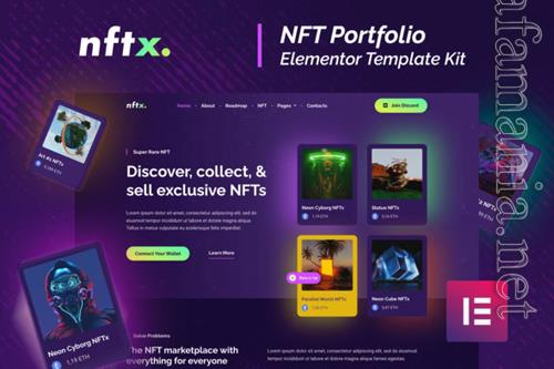 TForest NFTx - NFT Portfolio Elementor Template Kit 37108871 
