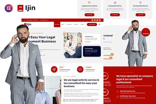 TForest Ijin - Legal Business & Tax Consultant Services Elementor Template Kit 37138445