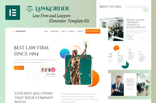 Themeforest Law & Order - Law Firm and Lawyers Elementor Template Kit 37785404