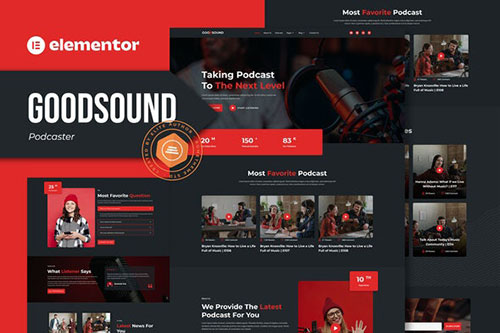 Themeforest Goodsound - Podcaster Elementor Template Kit 37770243