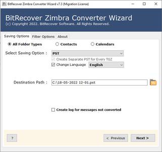 BitRecover Zimbra Converter Wizard 7.3
