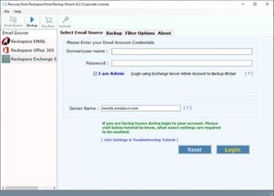 RecoveryTools Rackspace Email Backup Wizard 6.2