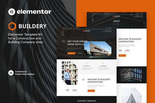 Themeforest Buildery - Construction & Building Company Elementor Template Kit 37864167