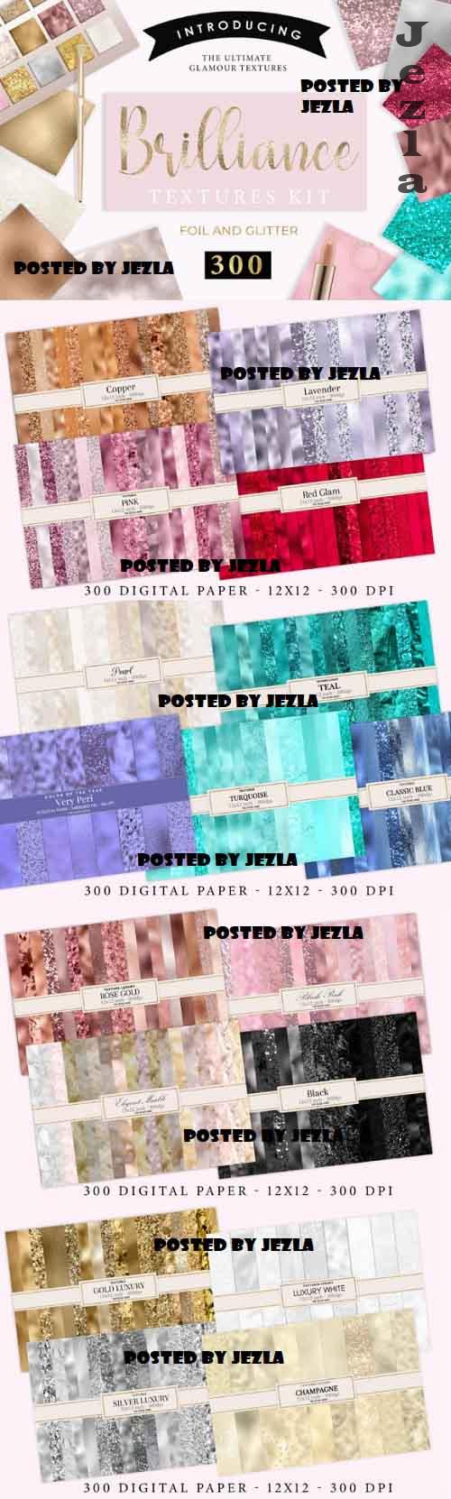 Digital Paper, Bundles Texture Metallic - Brilliance Texture Kit