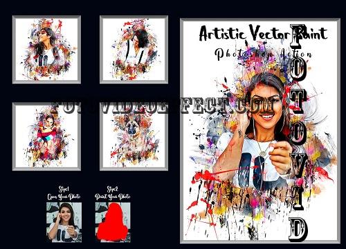 Artistic Vector Paint PS Action - 7219929