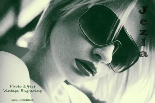 Vintage Engraving Photo Effect Psd