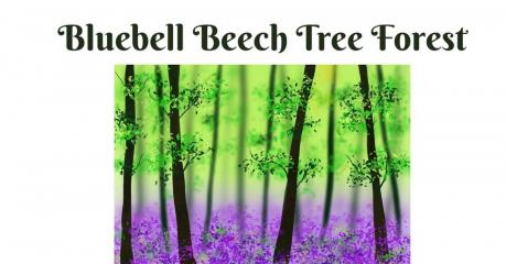 Procreate Landscape – Bluebell Beech Tree Forest