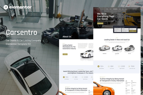 TF  Carsentro - Car Dealer & Listing Company Elementor Template Kit 37011631