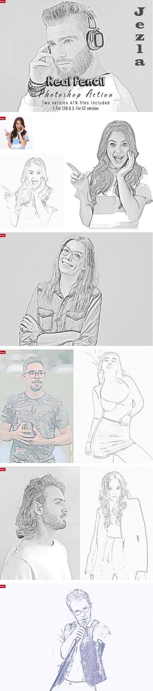 Real Pencil Photoshop Action - 7226061