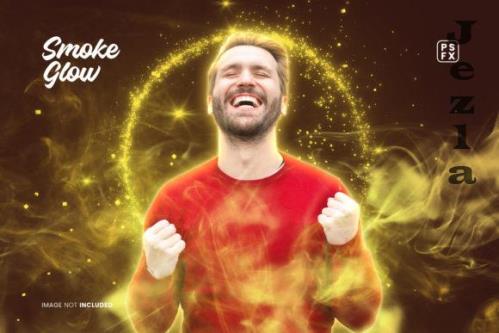 Smoke Glow Photo Effect Psd