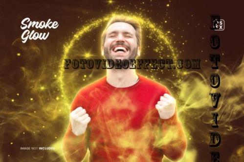 Smoke Glow Photo Effect Psd