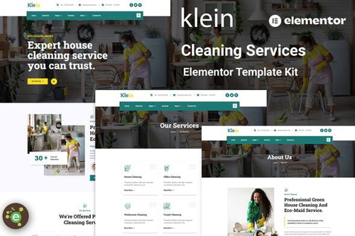 Themeforest Klein - Cleaning Services Elementor Template Kit 36974094