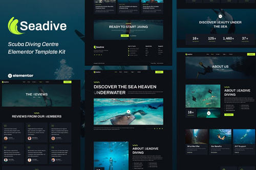 Themeforest Seadive - Scuba Diving Centre Elementor Template Kit 36946325