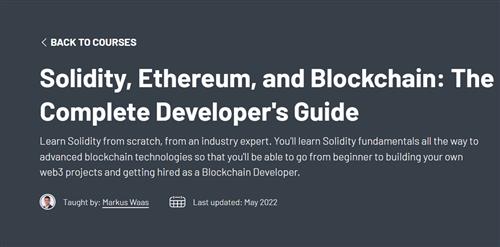 ZerotoMastery - Solidity, Ethereum, and Blockchain The Complete Developer's Guide