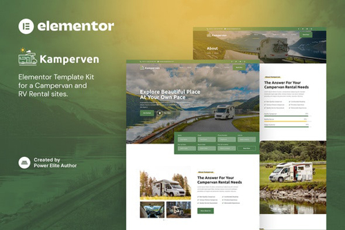 Themeforest Kamperven - Campervan & RV Rental Elementor Template Kit 36886674