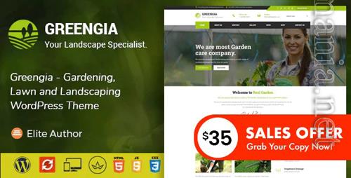 Themeforest Greengia - Gardening Landscaping WordPress Theme 20434545