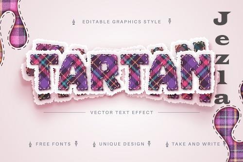 Tartan Textile Editable Text Effect - 7227594