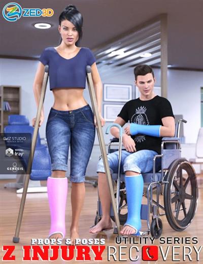 Z INJURY RECOVERY PROPS AND POSES FOR GENESIS 8