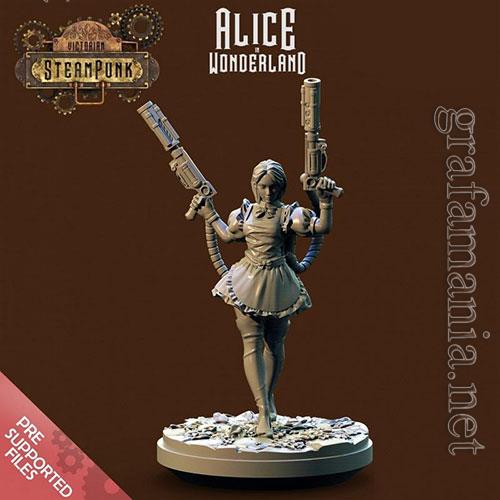 Alice in Wonderland 3D Print Model 